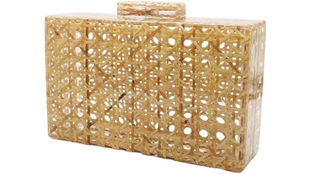 acrylic rattan woven handbag