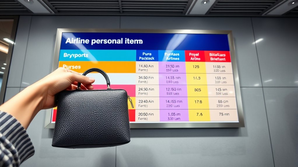 airline personal item policies