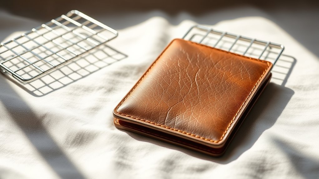 allow wallet to air dry