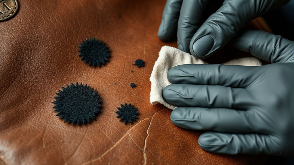 assess leather before cleaning