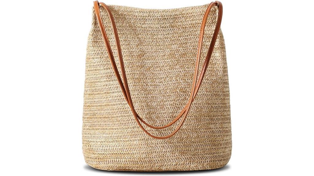 beach ready straw tote