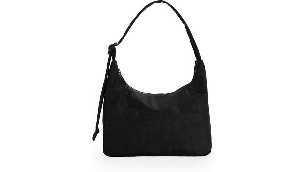black nylon shoulder bag