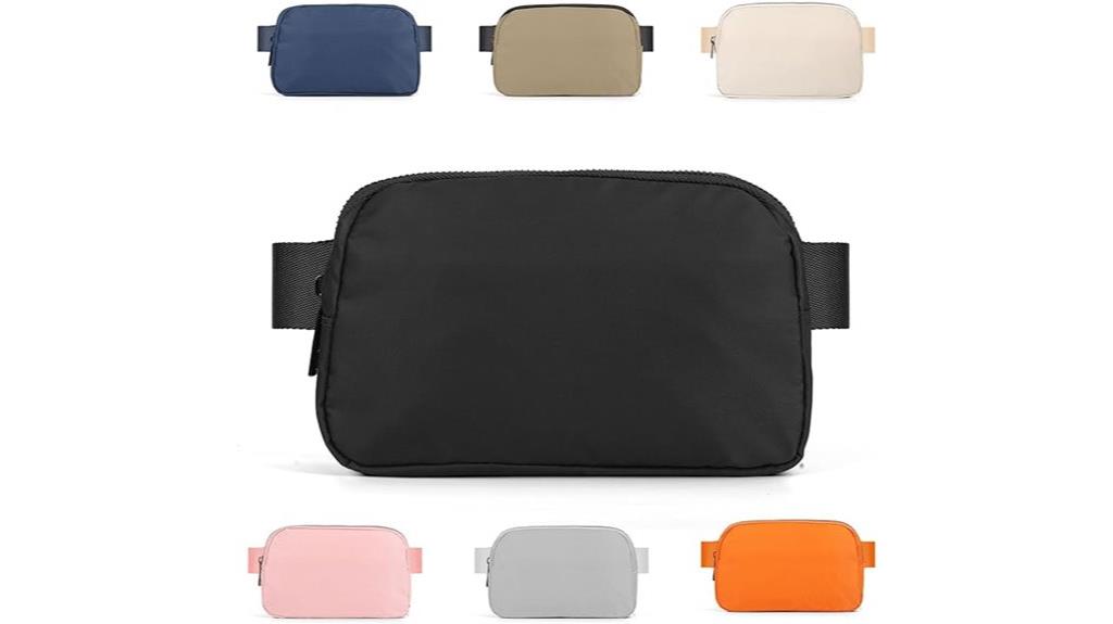 black unisex fanny pack