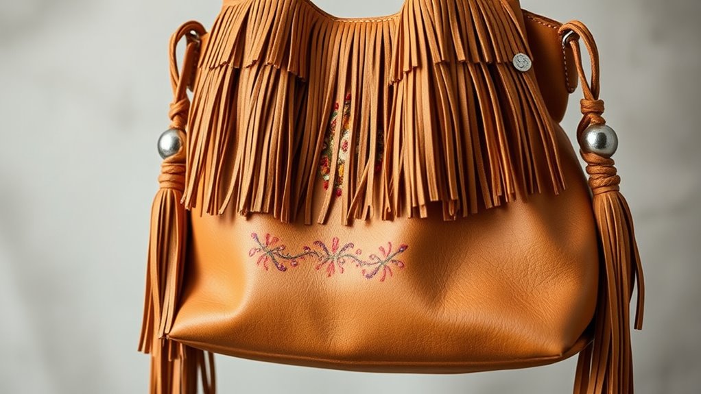 boho fringe artistic bag