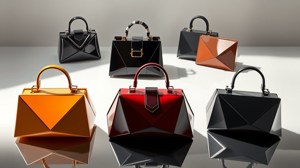 bold geometric handbag designs