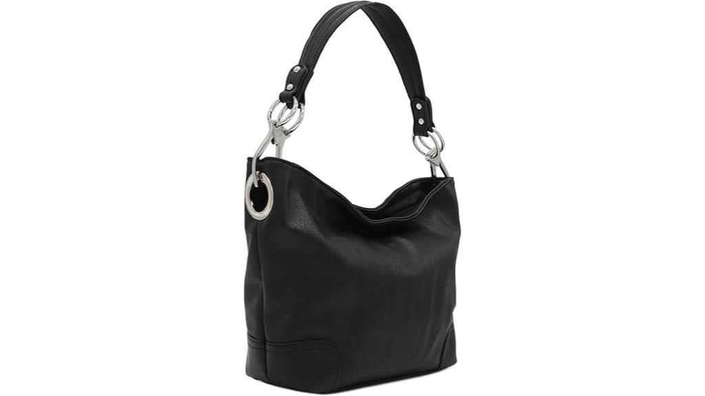 casual hobo bag hardware