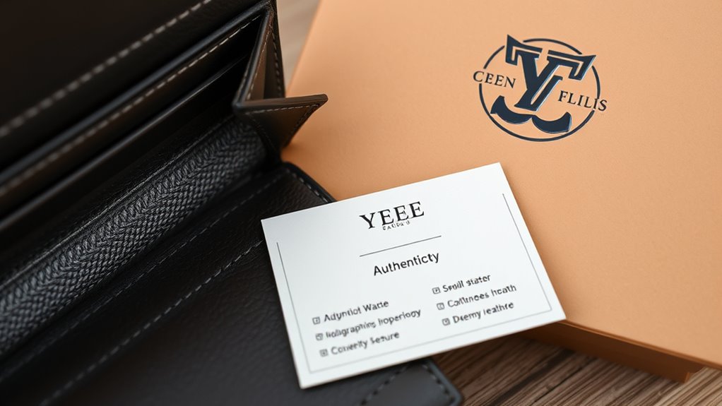check packaging and authenticity cards