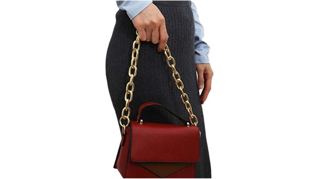 chunky metal purse strap