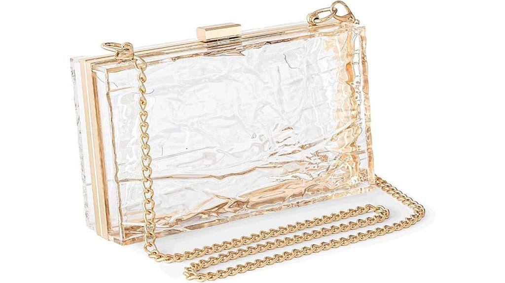 clear acrylic evening bag