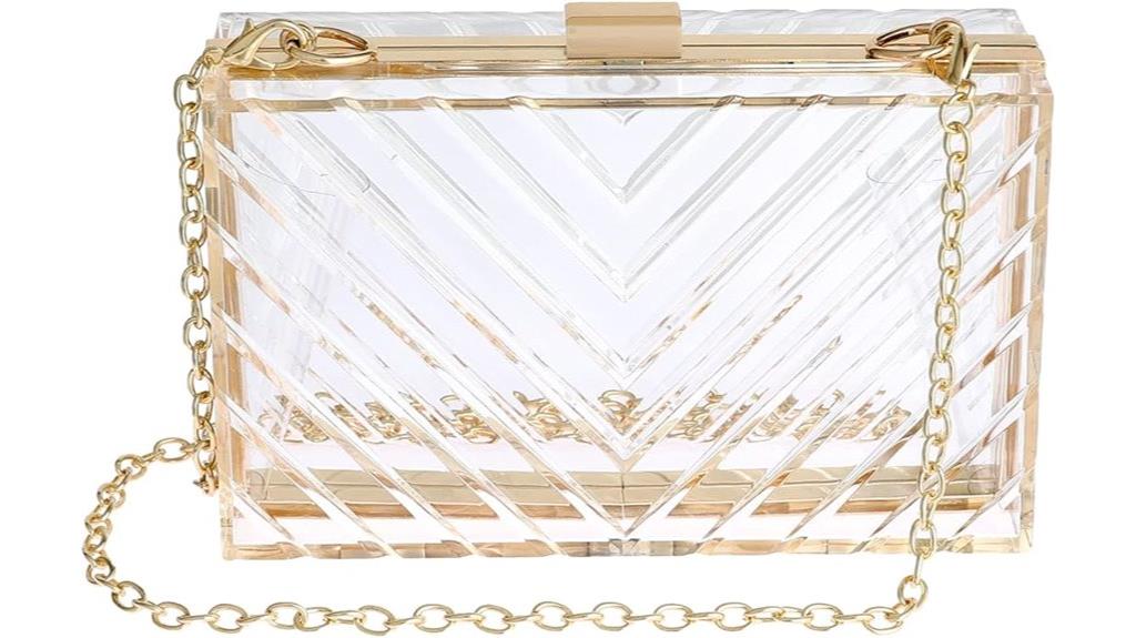 clear acrylic stadium clutch