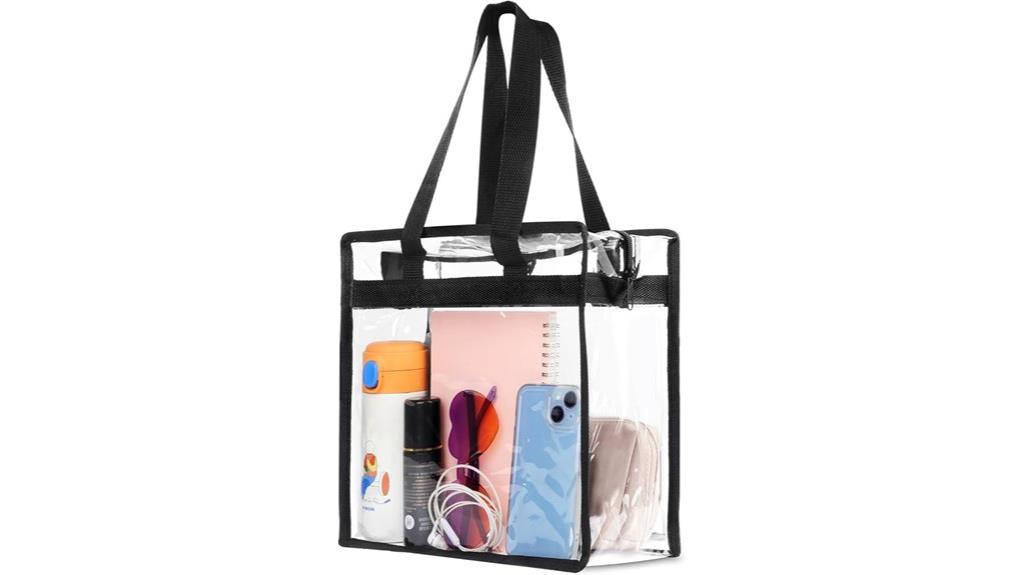 clear tote bag dimensions