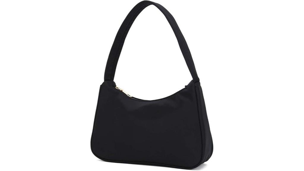 compact nylon shoulder bag