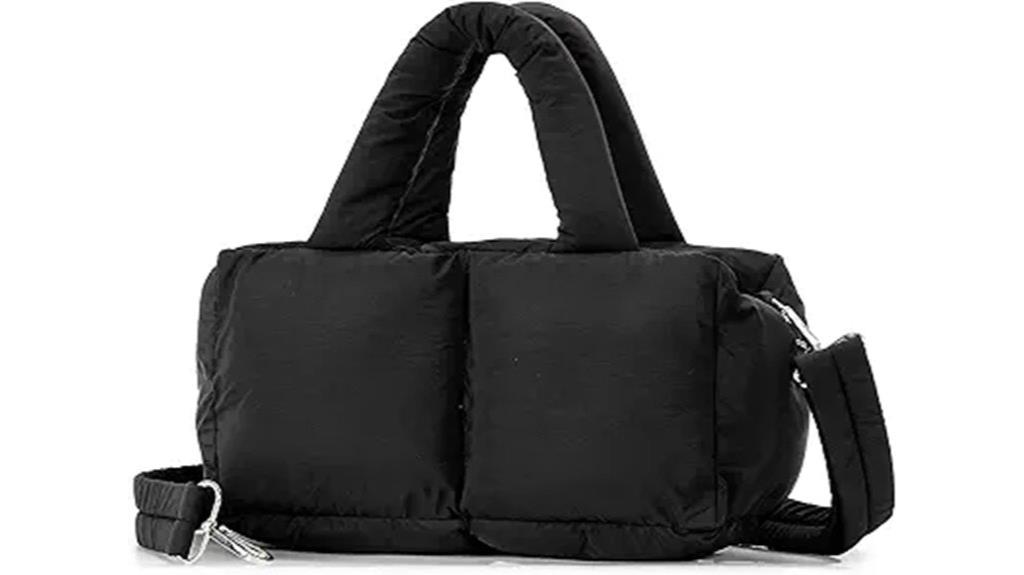 compact puffer tote bag