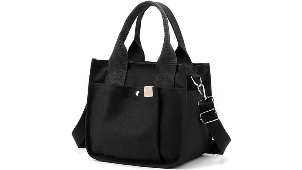 compact zipper tote bag