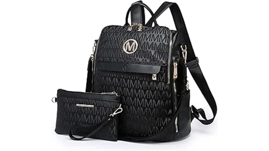 convertible pu leather backpack