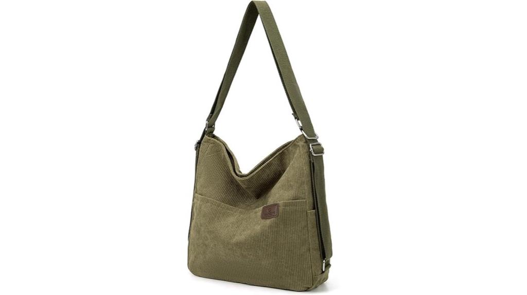 corduroy tote crossbody bag