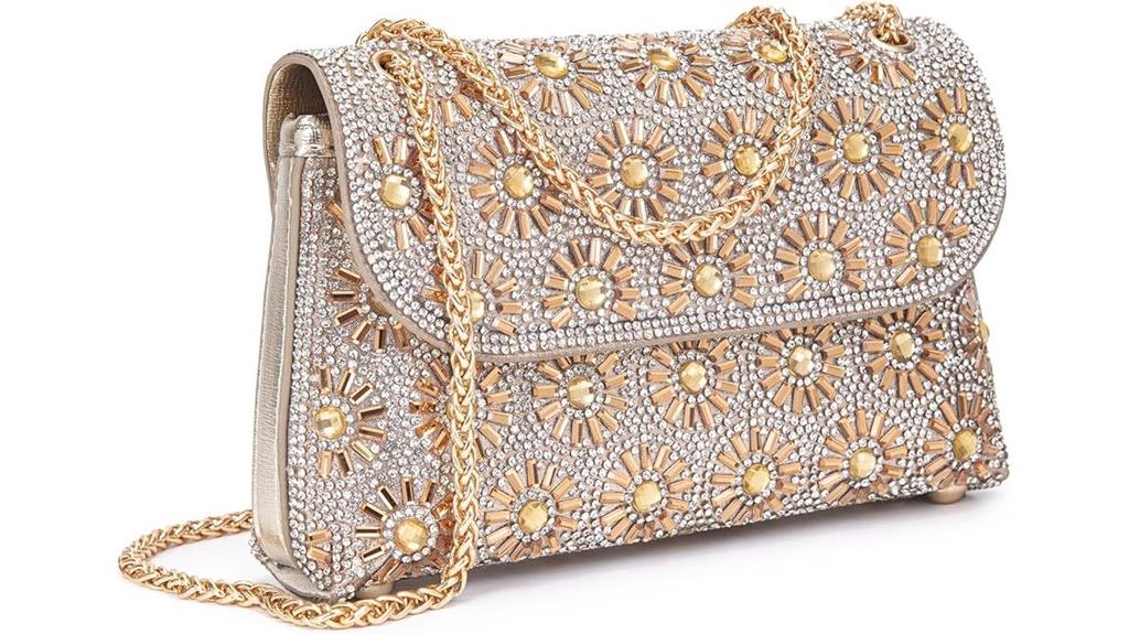 crystal chain crossbody bag