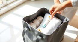 efficient diaper tote organization