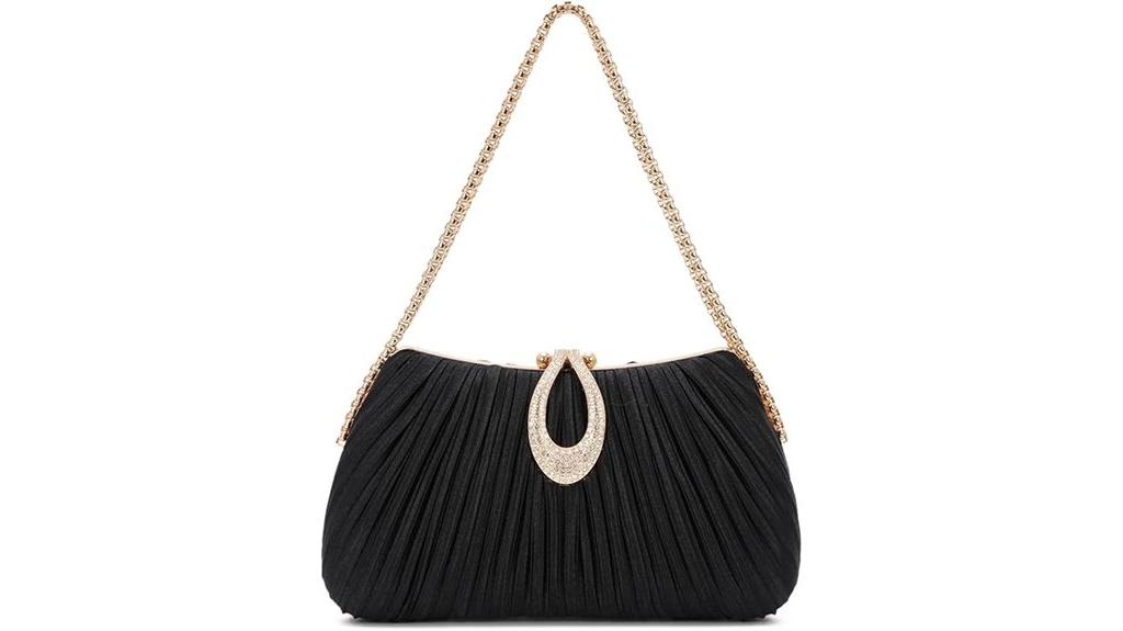 elegant black clutch purse