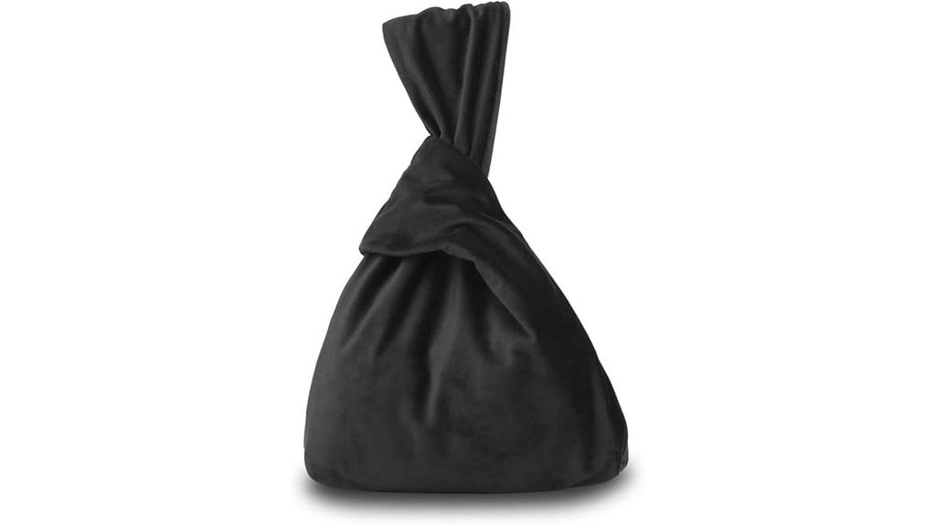 elegant black velvet wristlet