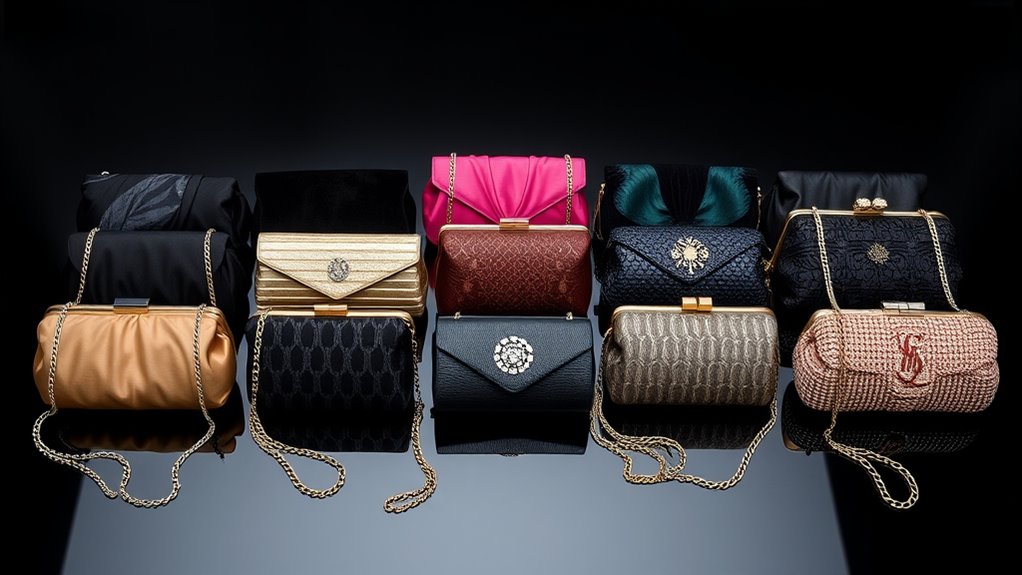 elegant chain strap clutches