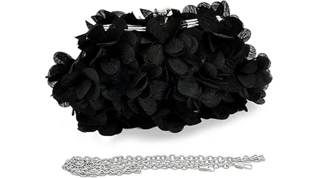 elegant floral evening clutch