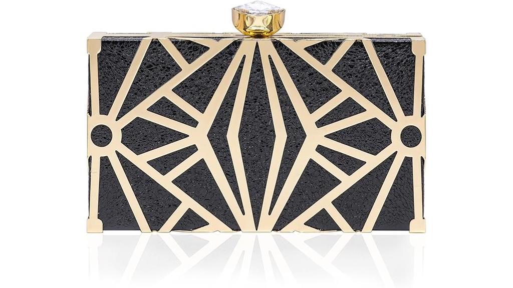 elegant gold clutch purse