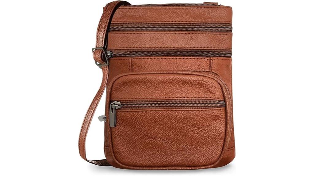 elegant leather crossbody bag