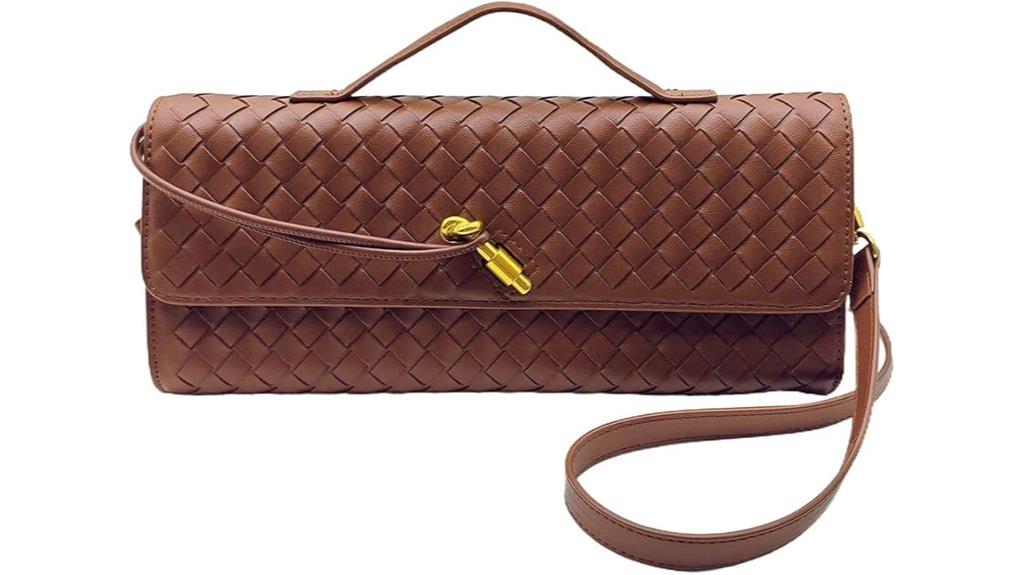 elegant leather evening clutch