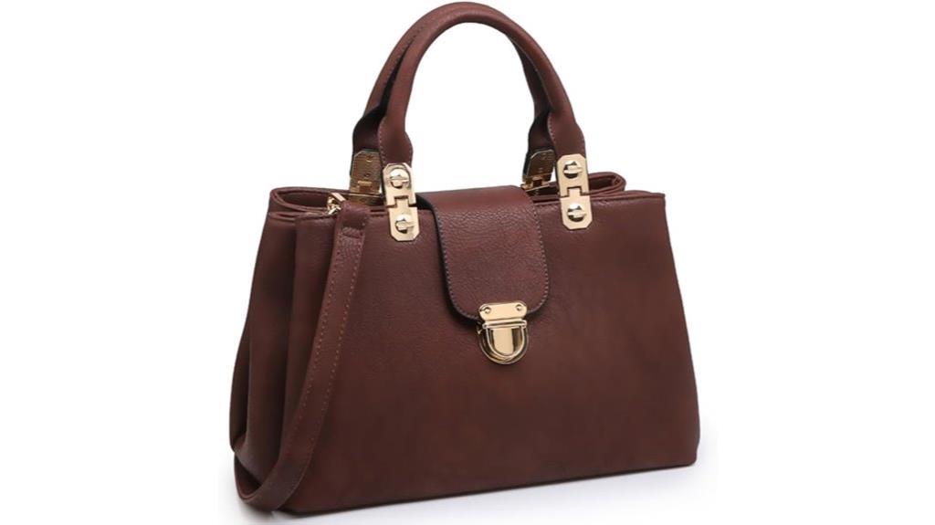 elegant leather satchel purse