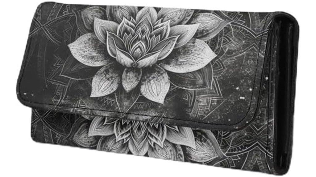elegant lotus mandala wallet