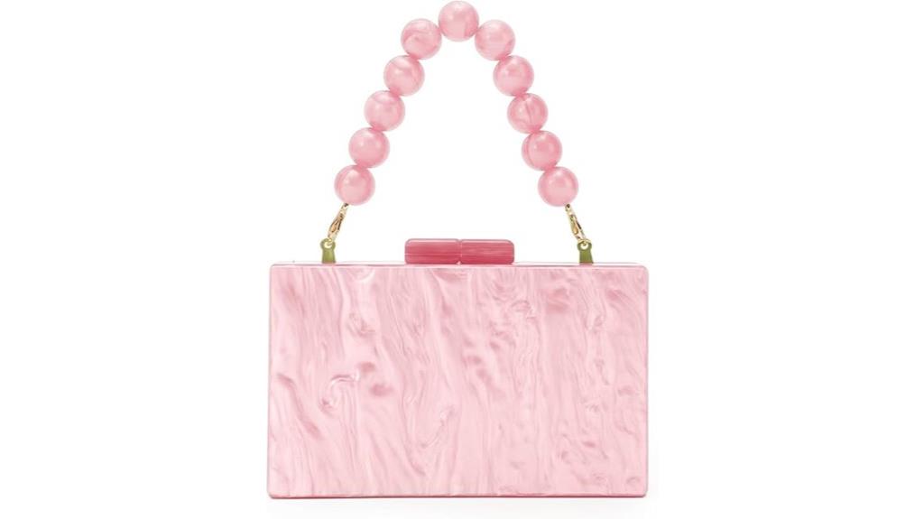 elegant marble beaded clutch