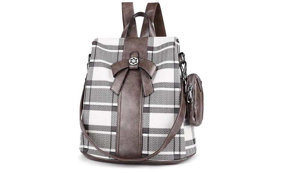 elegant pu leather backpack