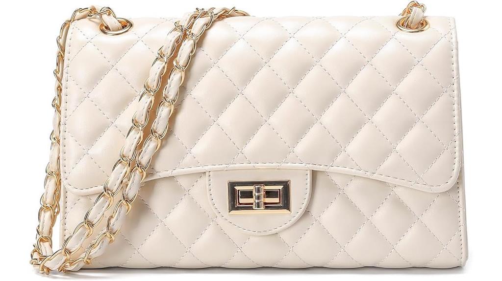 elegant quilted leather bag
