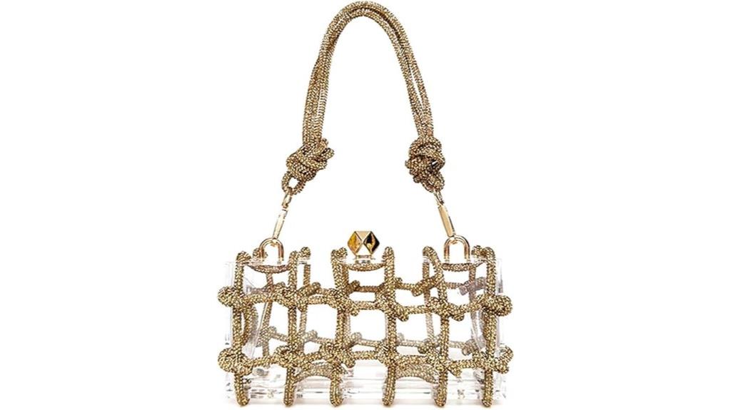 elegant rhinestone acrylic clutch