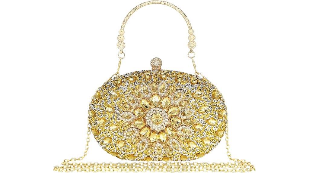 elegant rhinestone evening purse