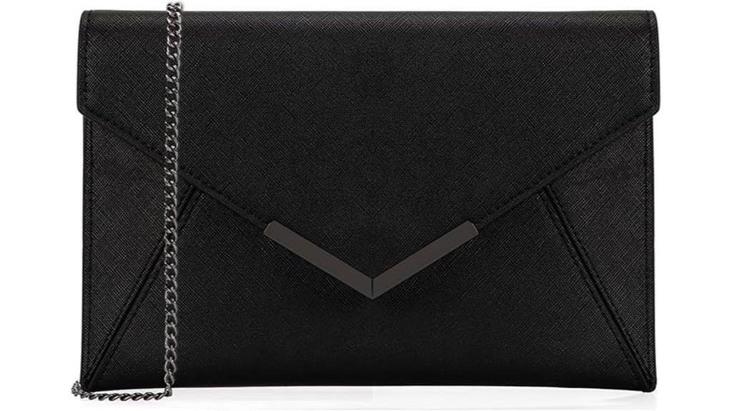 elegant saffiano leather clutch