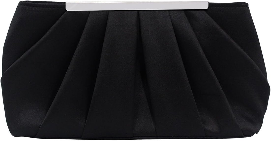 elegant satin bridal clutch
