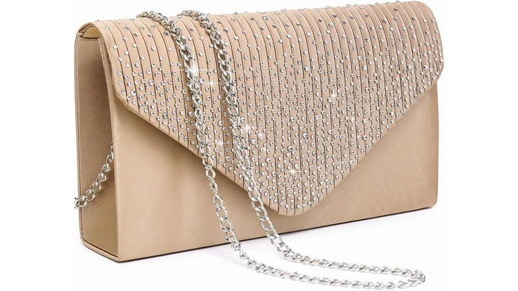 elegant satin crossbody clutch