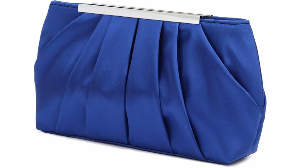 elegant satin evening clutch
