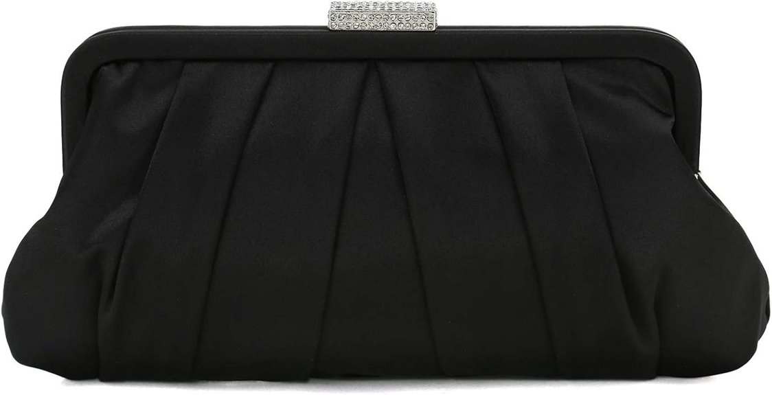 elegant satin evening clutch