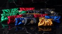 elegant satin evening clutches