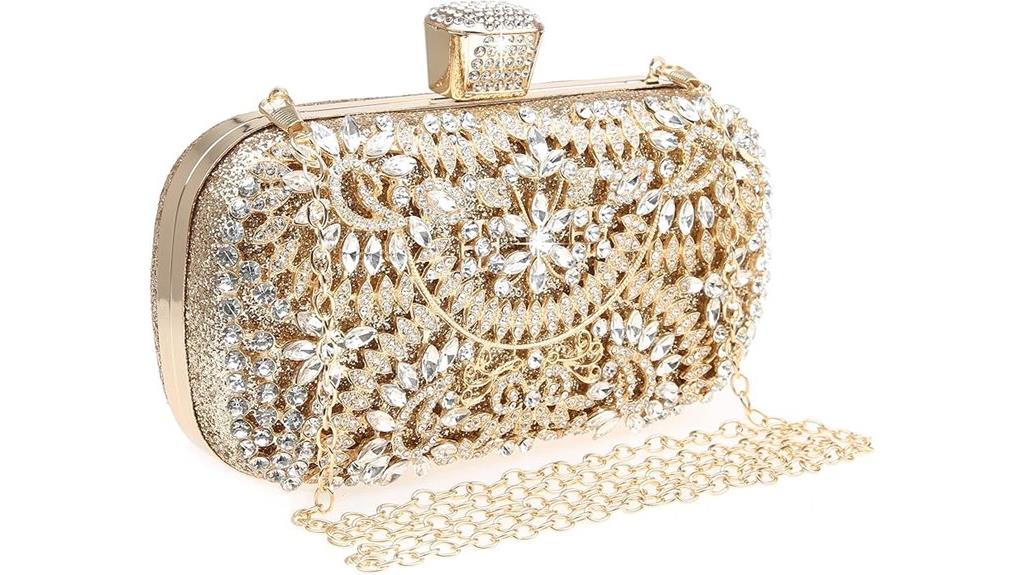 elegant women s crystal clutch