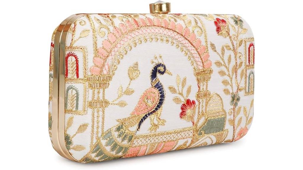 elegant zari embroidered clutch
