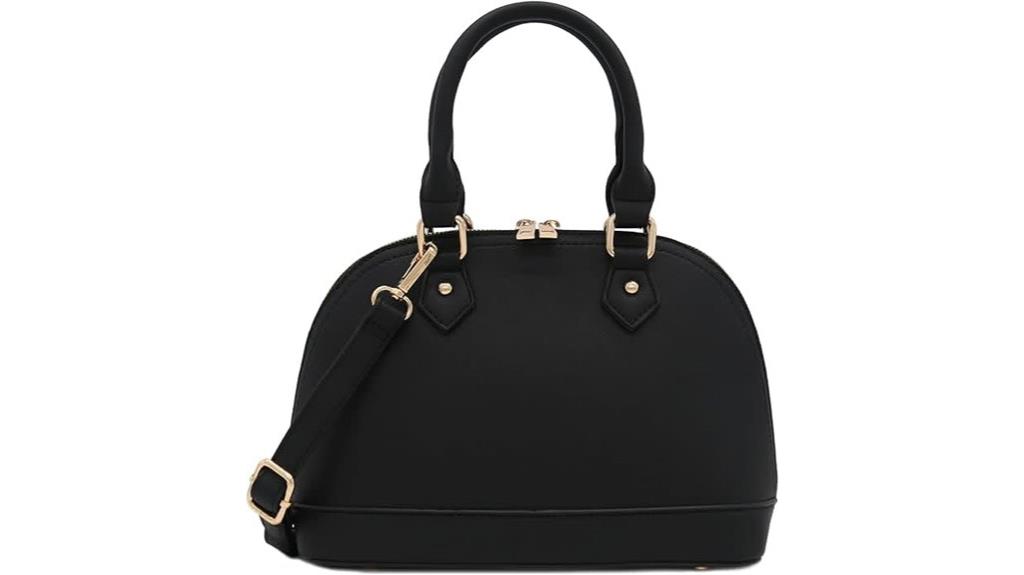 elegant zip around dome satchel