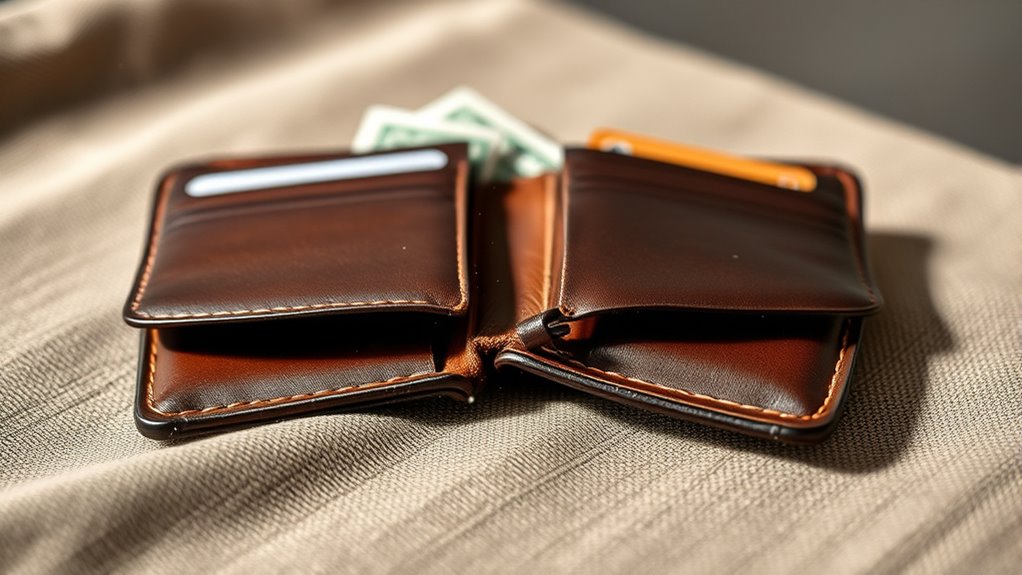empty wallet shake debris