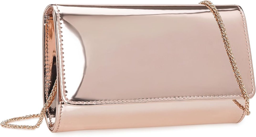 faux leather wedding clutch