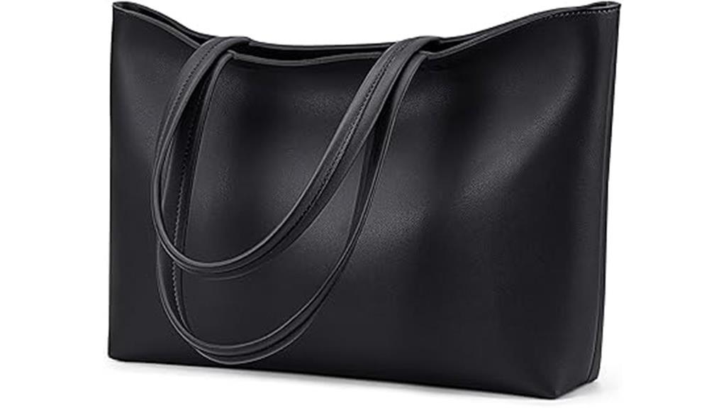 faux leather zipper tote