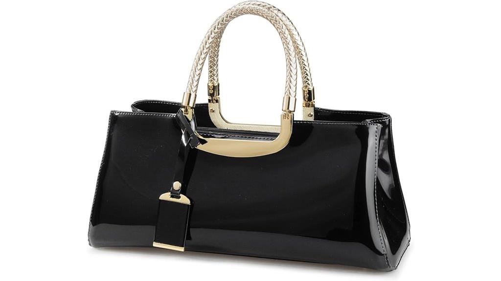 faux patent leather bag