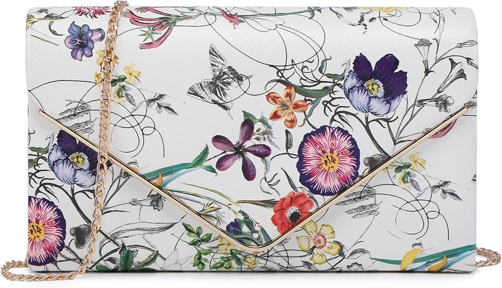 faux suede clutch bag